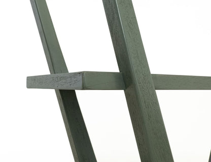 IFD - Moka - 4 Shelves, X-Shaped Étagère Bookcase in Green - IFD1181BKSGN view 4