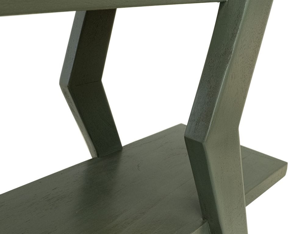 IFD - Moka - 4 Shelves, X-Shaped Étagère Bookcase in Green - IFD1181BKSGN view 5
