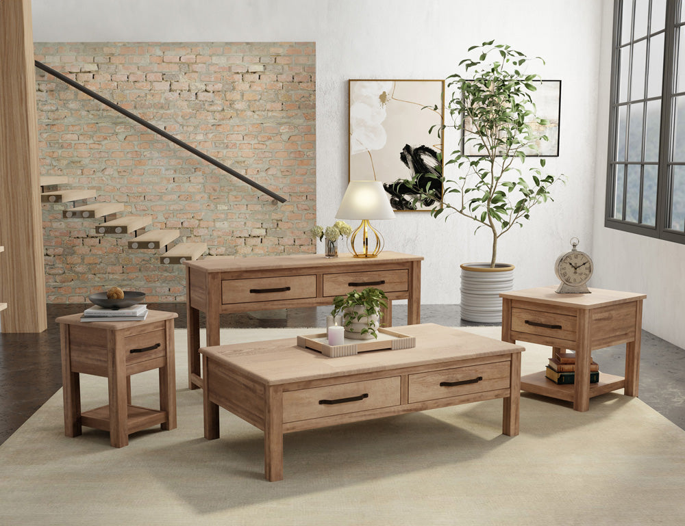 IFD - Natural Parota - 1 Drawer, Chairside Table - IFD8681CST view 2