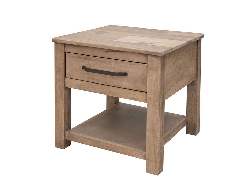 IFD - Natural Parota - 1 Drawer, End Table - IFD8681END veiw 1