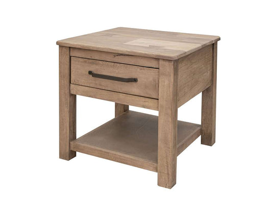 IFD - Natural Parota - 1 Drawer, End Table - IFD8681END veiw 1