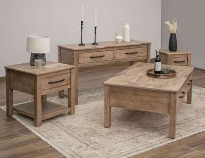 IFD - Natural Parota - 1 Drawer, End Table - IFD8681END veiw 2