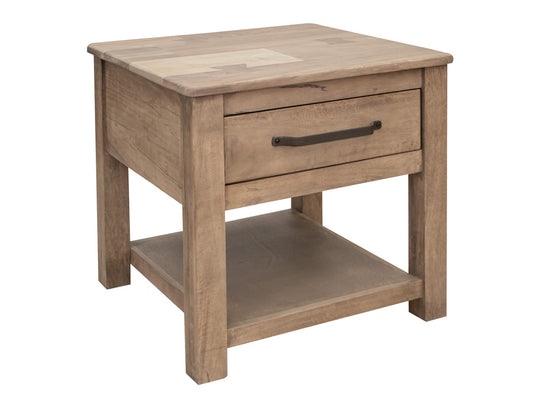 IFD - Natural Parota - 1 Drawer, End Table - IFD8681END view 1