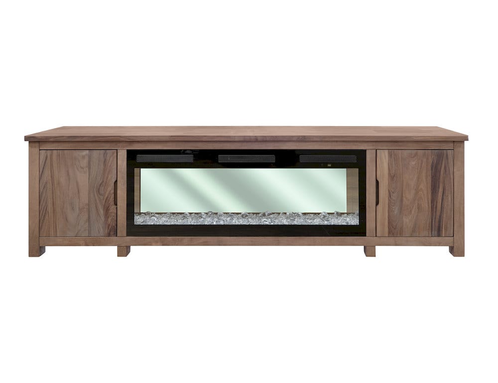 IFD  - Natural Parota  - 2 Door Fireplace TV Stand  - IFD8681EFP93 view 2