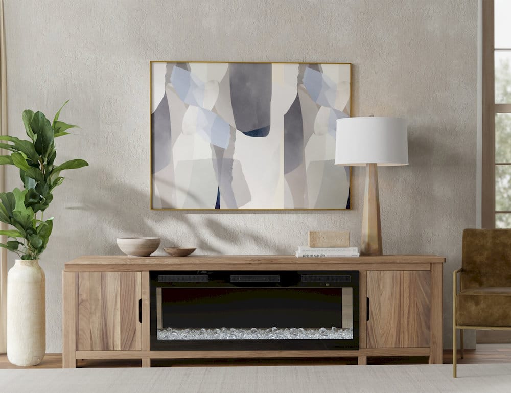 IFD  - Natural Parota  - 2 Door Fireplace TV Stand  - IFD8681EFP93 view 4