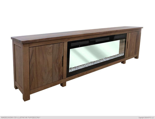 IFD - Natural Parota - 2 Door TV Stand & Electric Fireplace 50in - IFD-EFP50_IFD8681EFP93 veiw 1