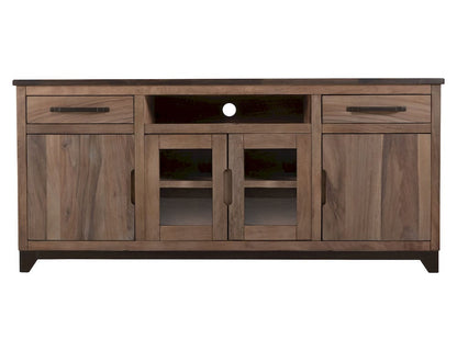 IFD  - Natural Parota  - 2 Drawer, 2 Door, 2 Glass Door, Stand 70"  - IFD8682STN70 view 1