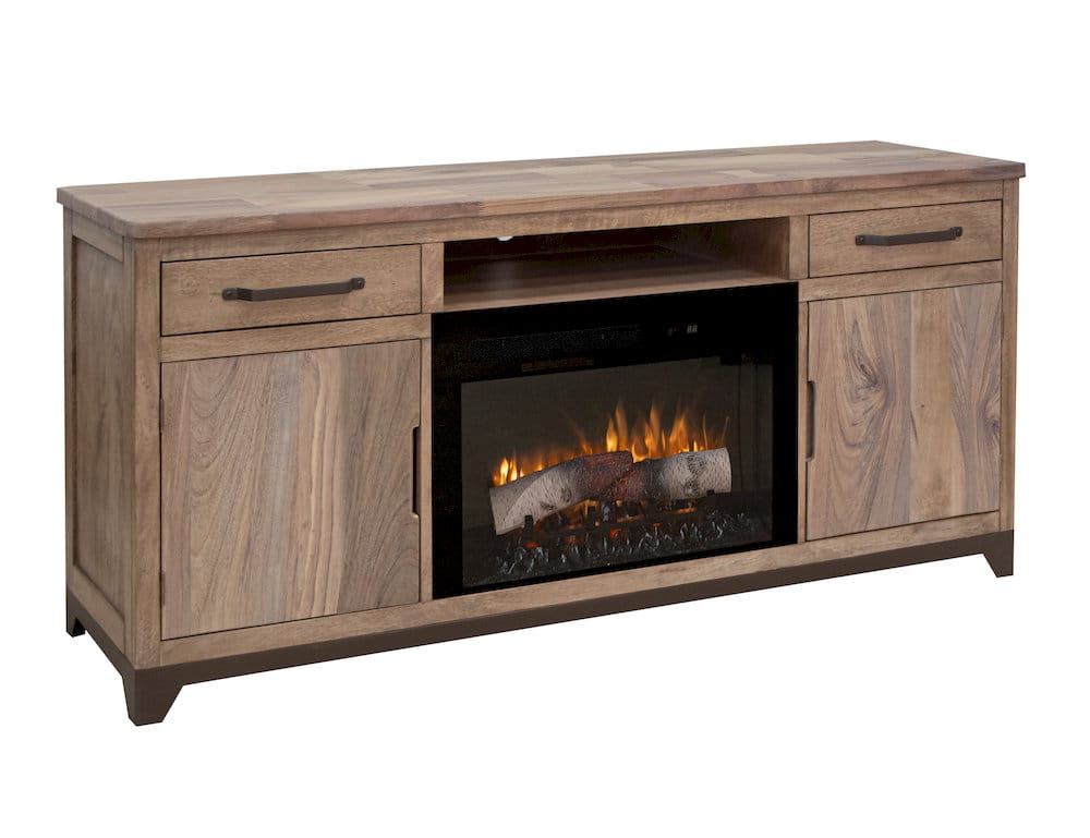 IFD  - Natural Parota  - 2 Drawer 2 Door Fireplace TV Stand  - IFD8681EFP70 view 1