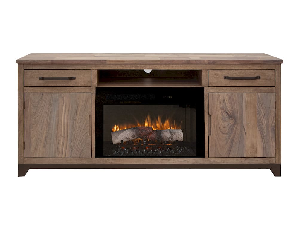 IFD  - Natural Parota  - 2 Drawer 2 Door Fireplace TV Stand  - IFD8681EFP70 view 2
