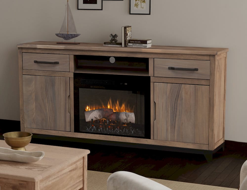 IFD  - Natural Parota  - 2 Drawer 2 Door Fireplace TV Stand  - IFD8681EFP70 view 3
