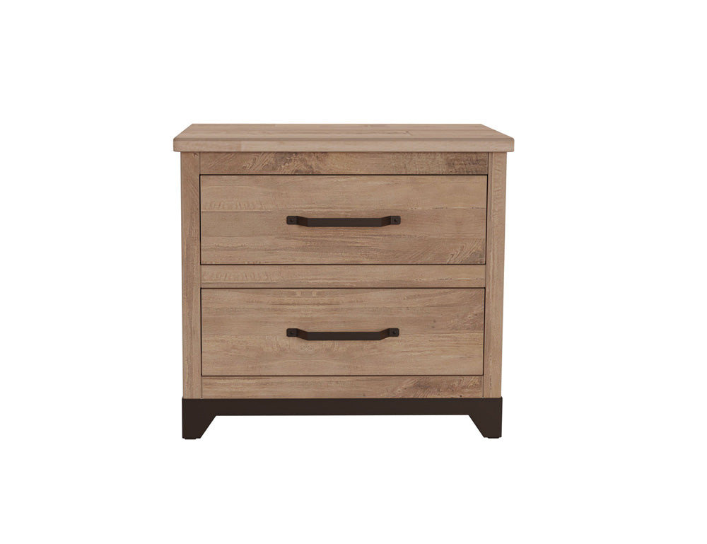 IFD - Natural Parota - 2 Drawers, Nightstand - IFD8681NTS view 2