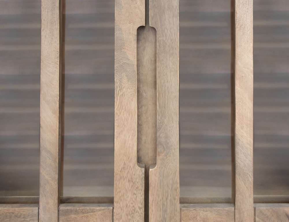 IFD - Natural Parota - 2 Glass Door 1 Drawer, Cabinet - IFD8681CAB veiw 4