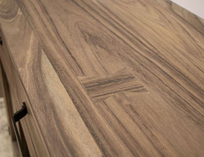 IFD - Natural Parota - 3 Drawer 4 Glass Doors Console - IFD8681CNS veiw 7