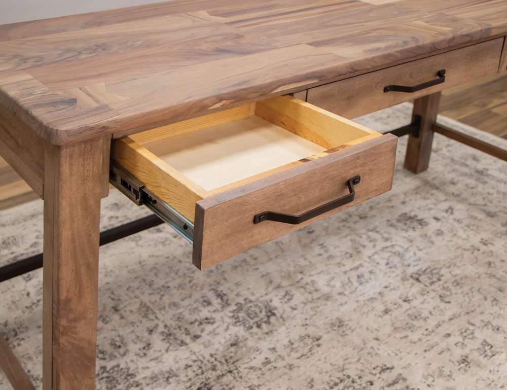 IFD - Natural Parota - 3 Drawers, Desk - IFD8681DSK veiw 5