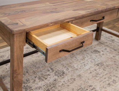 IFD - Natural Parota - 3 Drawers, Desk - IFD8681DSK veiw 5