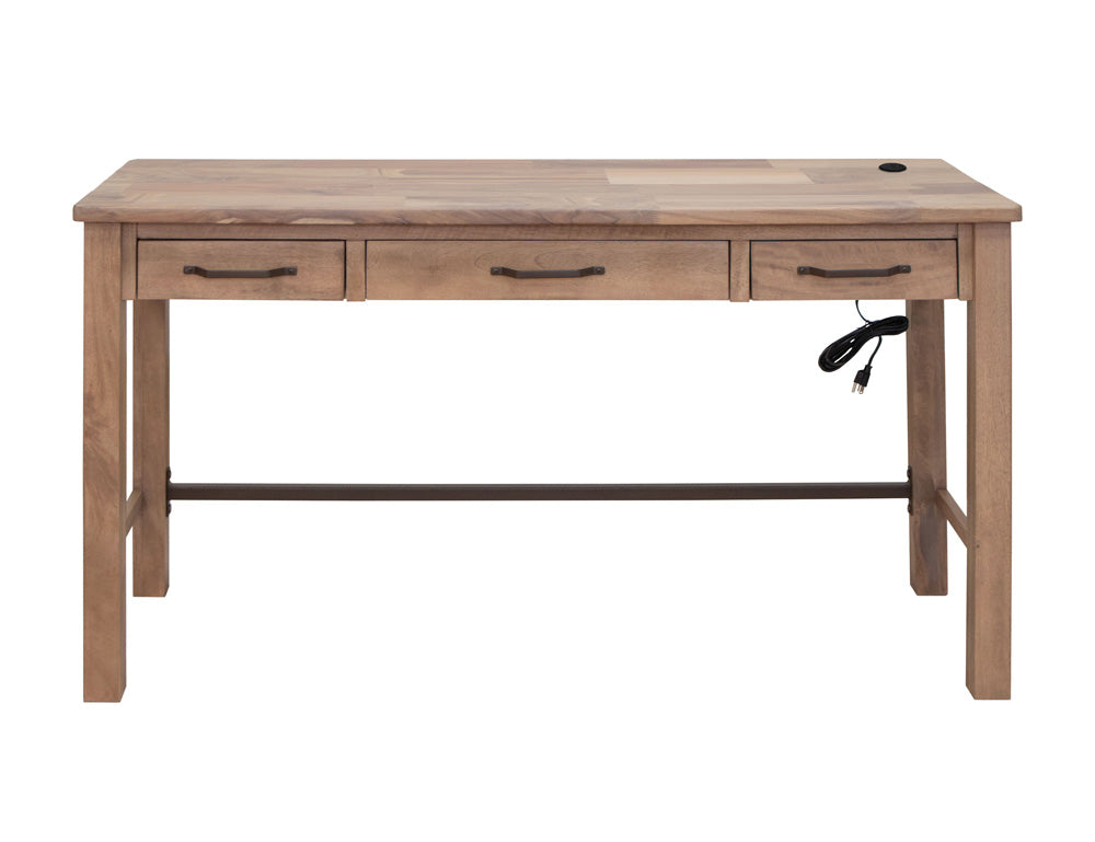 IFD - Natural Parota - 3 Drawers, Desk - IFD8681DSK view 1