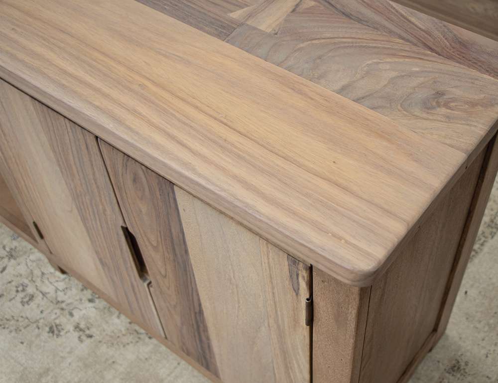 IFD - Natural Parota - 4 Door 93in TV Stand - IFD8681STN93 veiw 4