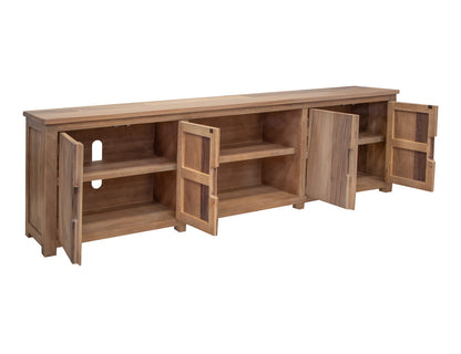 IFD - Natural Parota - 4 Door 93in TV Stand - IFD8681STN93 view 3