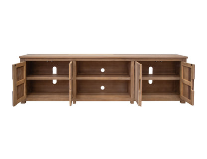 IFD - Natural Parota - 4 Door 93in TV Stand - IFD8681STN93 view 4