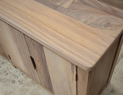 IFD - Natural Parota - 4 Door 93in TV Stand - IFD8681STN93 view 7