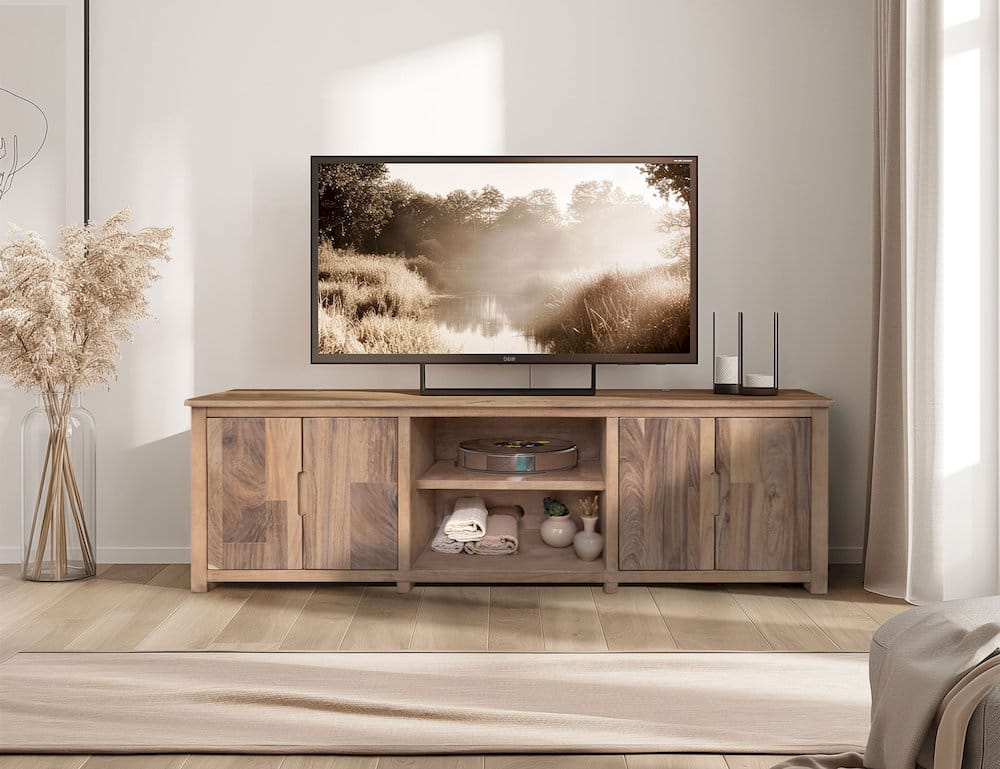 IFD  - Natural Parota  - 4 Door TV Stand 88"  - IFD8681STN88 view 3