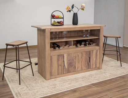 IFD - Natural Parota - 4 Door Wooden Bar - IFD8681BAR veiw 2