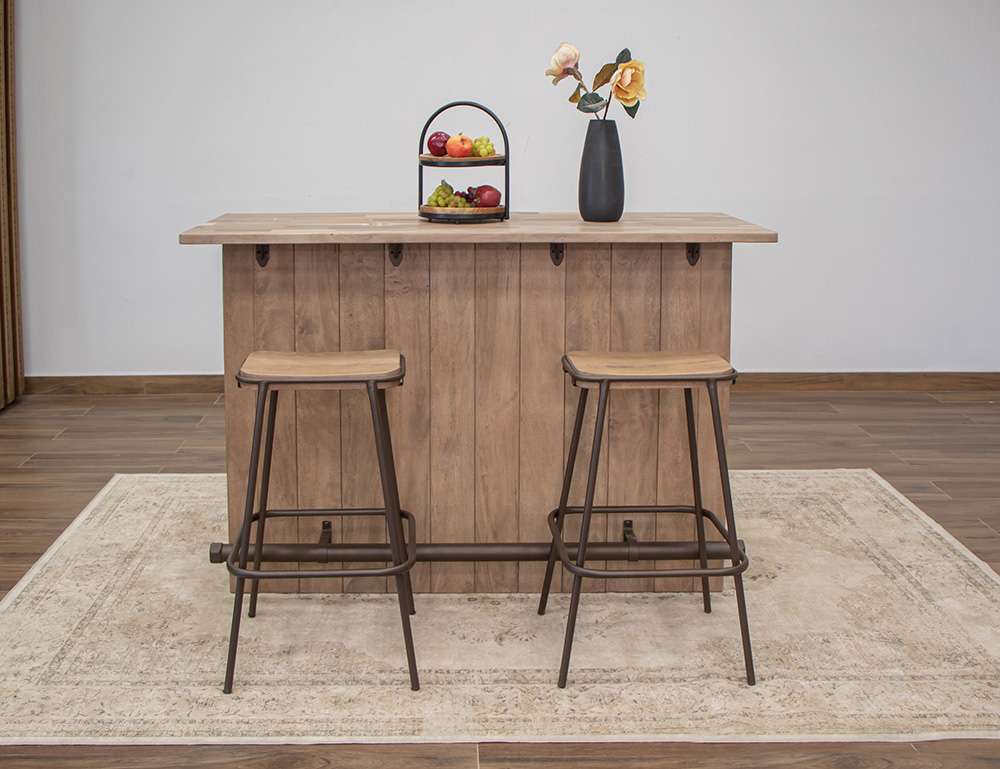IFD - Natural Parota - 4 Door Wooden Bar - IFD8681BAR veiw 3