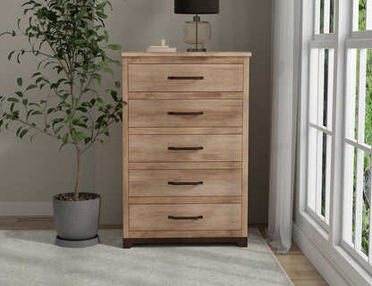 IFD - Natural Parota - 5 Drawers, Chest - IFD8681CHT view 3
