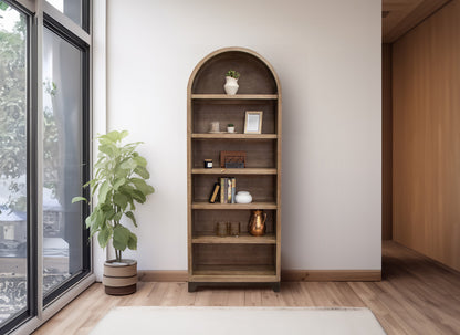 IFD - Natural Parota - 6 Shelves Bookcase - IFD8682BKS view 3