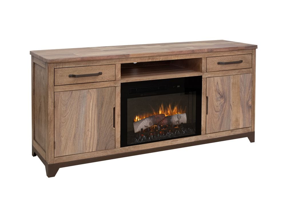 IFD - Natural Parota - 70" Electric Fireplace - IFD8681STNFP70 view 3