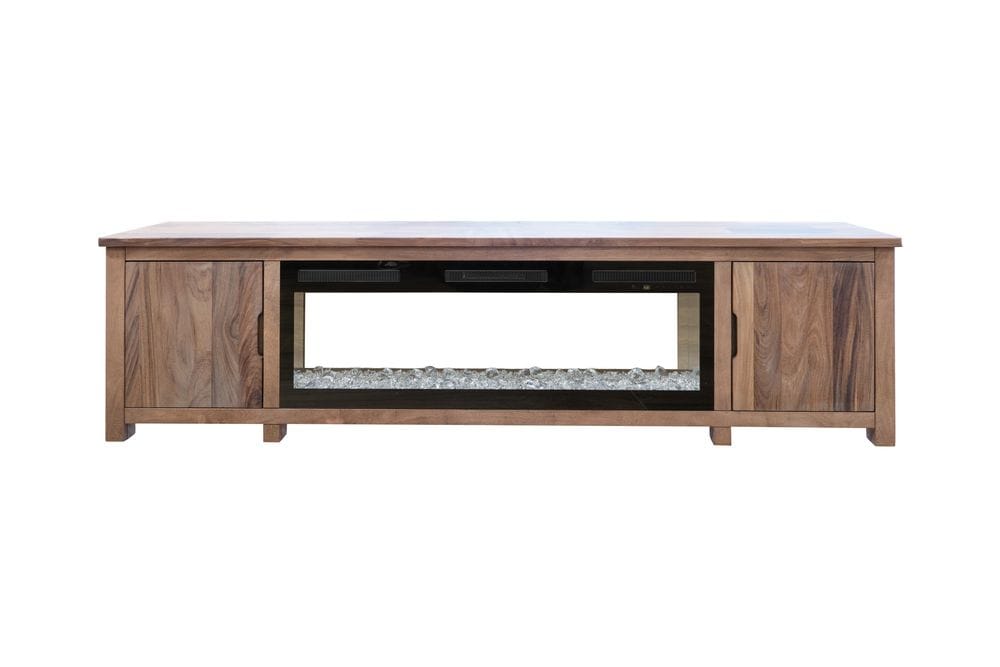 IFD - Natural Parota - 93" Electric Fireplace - IFD8681STNFP93 view 3