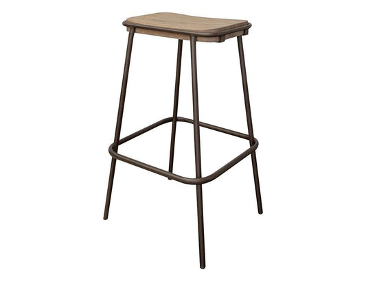 IFD - Natural Parota - Metal Frame Wooden Seat 30in Stool - IFD8681STL30 veiw 1