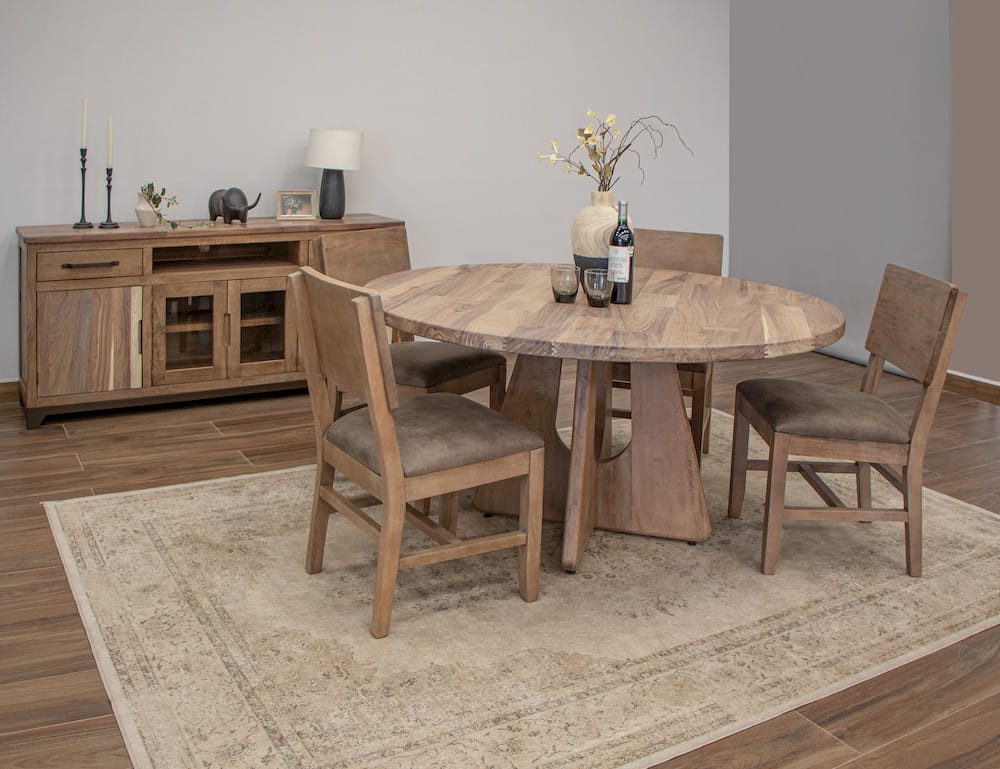 IFD - Natural Parota - Natural Parota Round Dining Table - IFD8681DINTBLRD view 2
