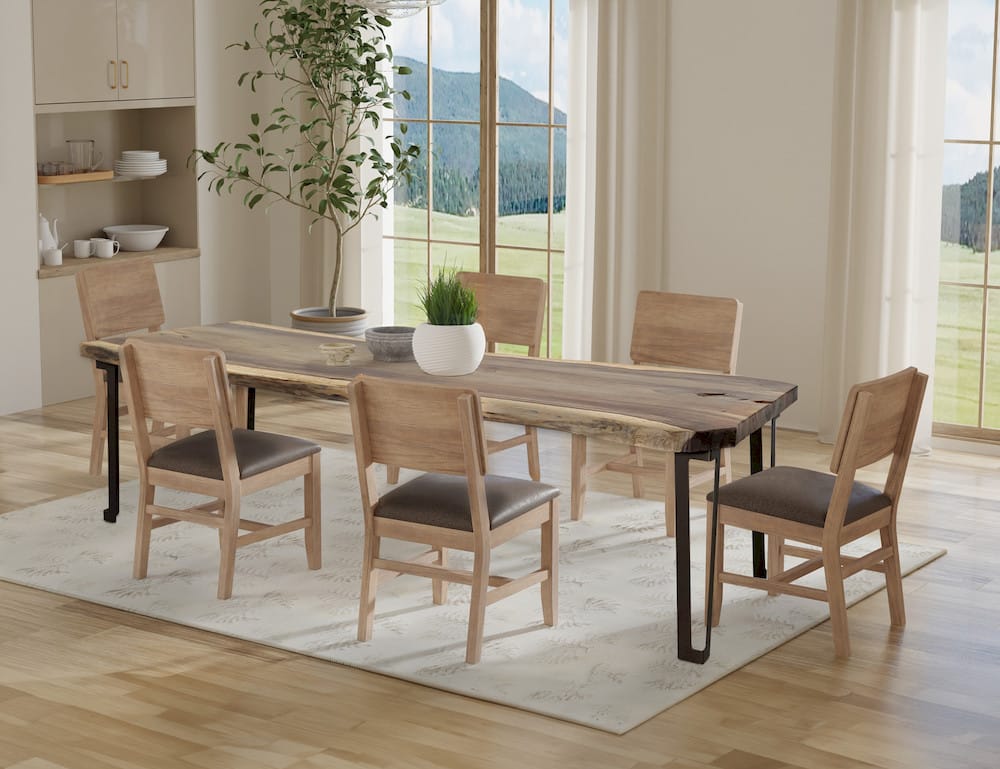 IFD - Natural Parota Rectangular Table (Live edge) - IFD8682DINTBL view 2