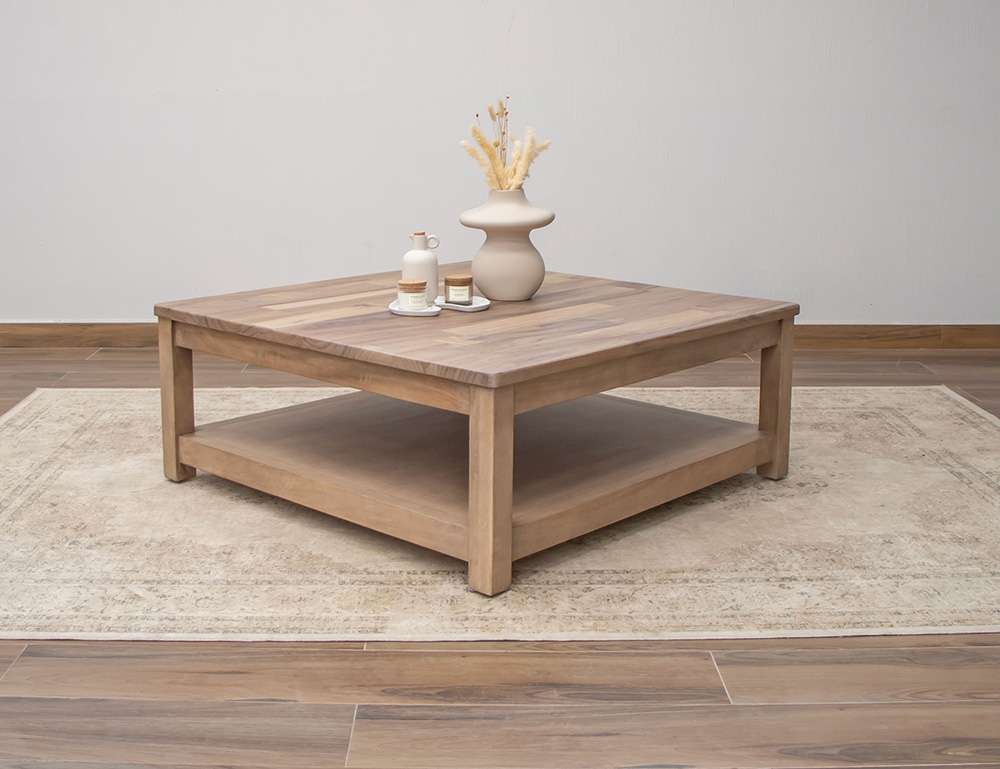 IFD - Natural Parota - Square Cocktail Table - IFD8681CKTSQ veiw 2