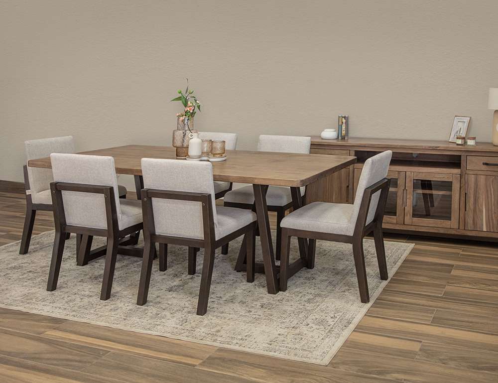 IFD - Natural Parota - Upholstered Chair (Set of 2) - IFD8682CHU veiw 2