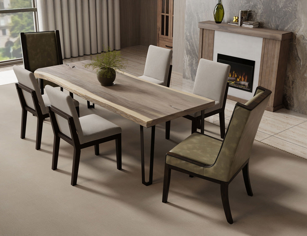 IFD - Natural Parota - Upholstered Chair (Set of 2) - IFD8682CHU view 3