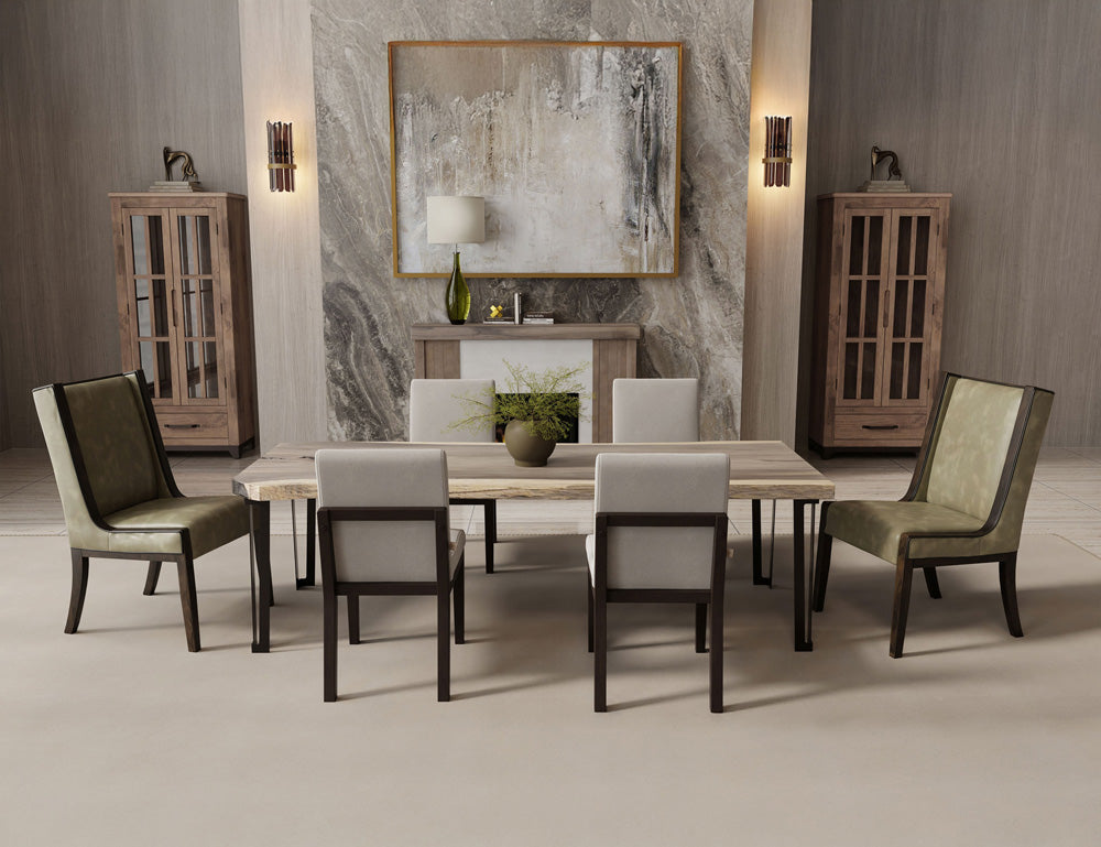 IFD - Natural Parota - Upholstered Chair (Set of 2) - IFD8682CHU view 4