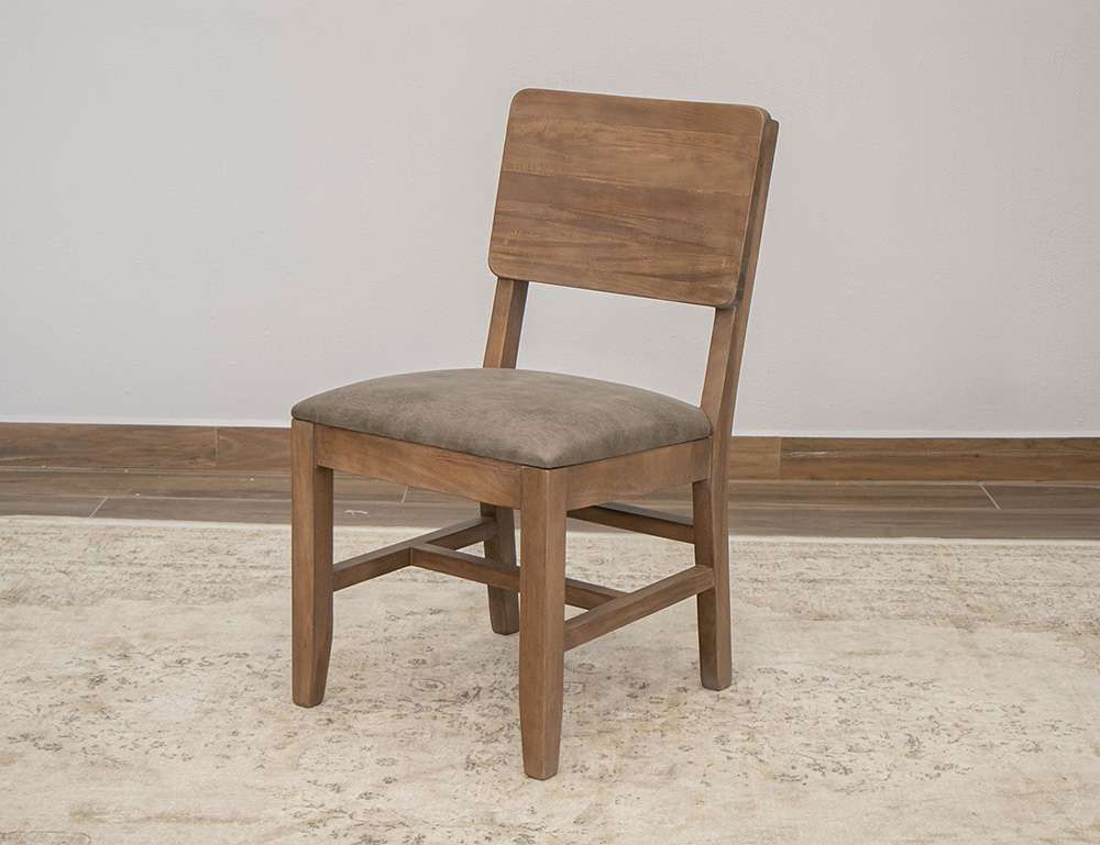 IFD - Natural Parota - Upholstered Seat Wooden Chair (Set of 2) - IFD8681CHR veiw 2