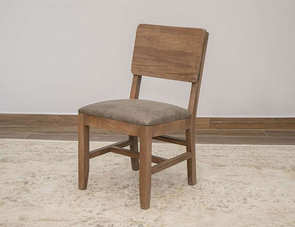 IFD - Natural Parota - Upholstered Seat Wooden Chair (Set of 2) - IFD8681CHR veiw 2