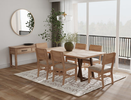IFD - Natural Parota - Upholstered Seat Wooden Chair (Set of 2) - IFD8681CHR view 5