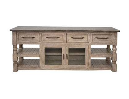 IFD - Natural Stone - 4 Drawers 2 Doors, 80in TV Stand - IFD4091STN80 veiw 1