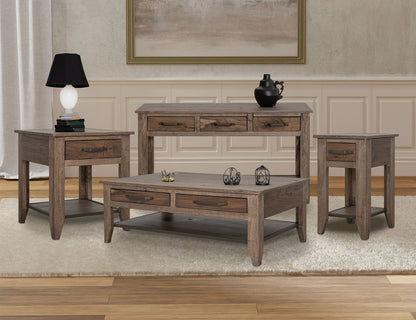 IFD  - Natural Teca  - 1 Drawer, 1 Shelf, Chairside Table  - IFD1171CST view 3