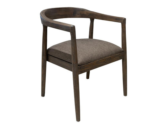 IFD - Natural Teca - Chair in Quartersawn Oak & Marooned Brown - IFD1173CHR veiw 1