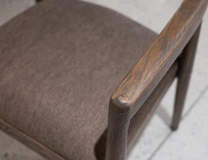 IFD - Natural Teca - Chair in Quartersawn Oak & Marooned Brown - IFD1173CHR veiw 6