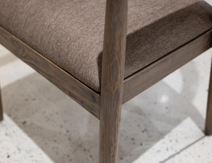 IFD - Natural Teca - Chair in Quartersawn Oak & Marooned Brown - IFD1173CHR veiw 7