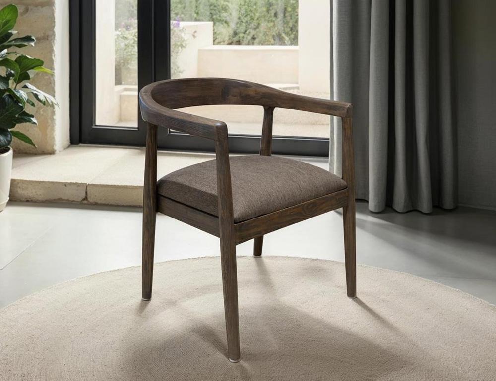 IFD - Natural Teca - Chair in Quartersawn Oak & Marooned Brown - IFD1173CHR veiw 8