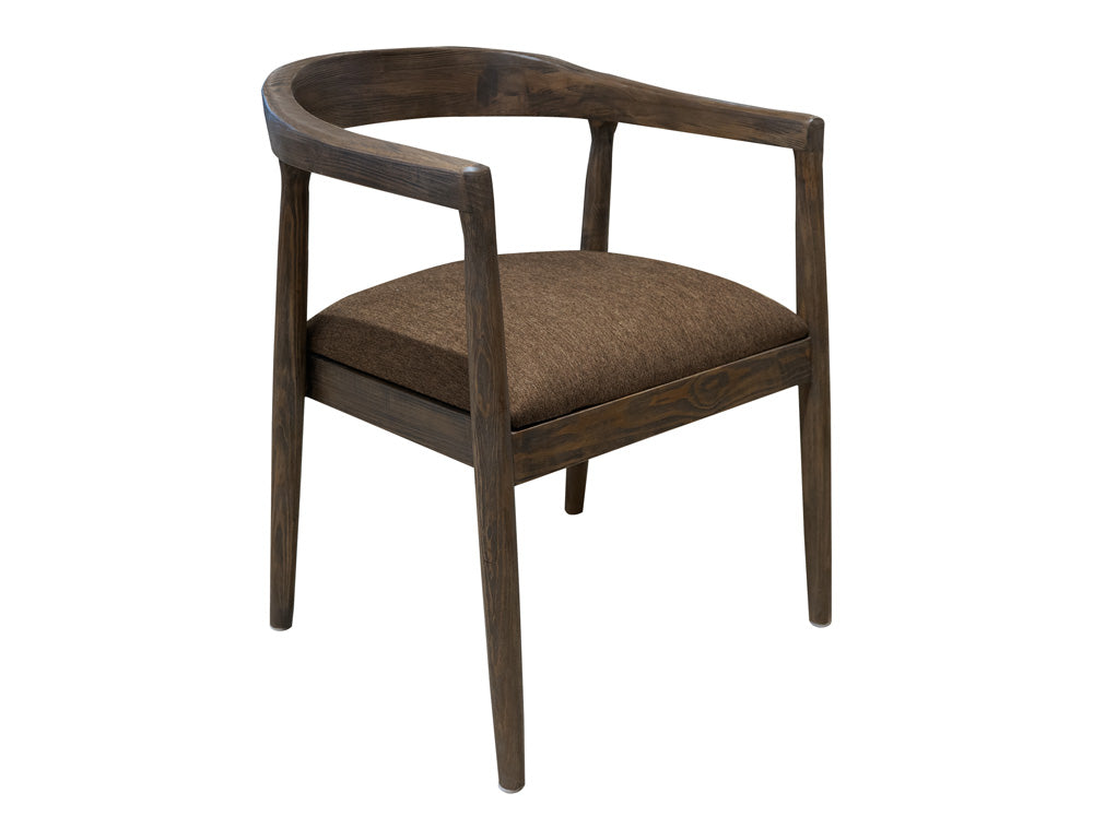 IFD - Natural Teca - Chair in Quartersawn Oak & Marooned Brown - IFD1173CHR view 1