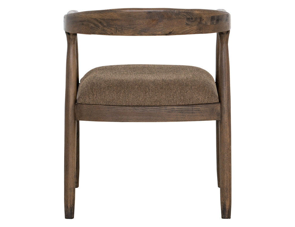 IFD - Natural Teca - Chair in Quartersawn Oak & Marooned Brown - IFD1173CHR view 3