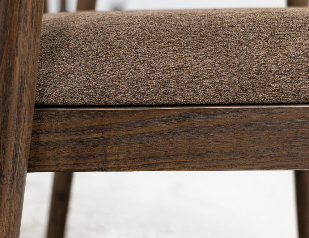 IFD - Natural Teca - Chair in Quartersawn Oak & Marooned Brown - IFD1173CHR view 5